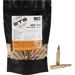 Набій нарізний STS .223 Rem, куля FMJ BT, 62 gr (4,0 г)