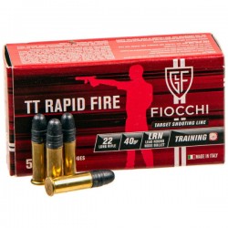 Патрон  Fiocchi TT Rapid Fire 22LR, LRN 40GR (2,59 г), 280 м/с, 50 шт