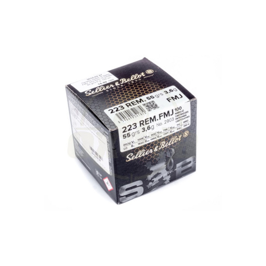 Патрон Sellier & Bellot SP .223 Rem 3,6г/55 gr 100 шт.