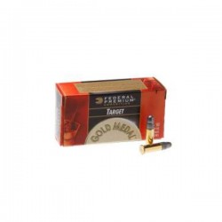Набої Federal Premium Gold Medal, 22LR, LRN, 40GR (2,59 г), 327 м/с 50шт/уп