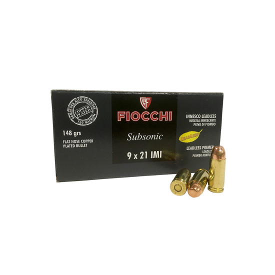 Набої Fiocchi 9х21 Subsonic FNCP 148 Gr (9.59 г) 50 шт.