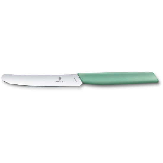 Нож столовый Victorinox Swiss Modern 11 см, серрейтор, мятный нейлон