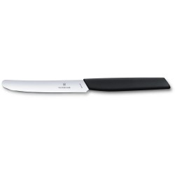Ніж столовий Victorinox Swiss Modern 11 см, серейтор, чорний нейлон