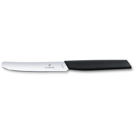 Нож столовый Victorinox Swiss Modern 11 см, серрейтор, черный нейлон