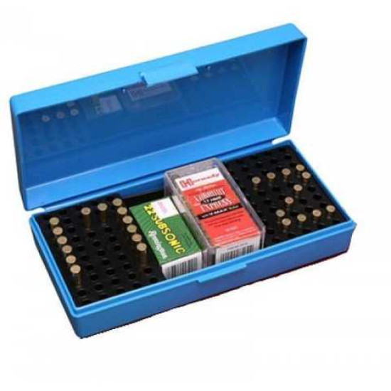 Кейс MTM .22 LR д/патрон. кал. 22lr. 17HMR на 200шт. ц:голубой