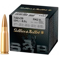 Набої Sellier & Bellot FMJ 7,62х39 8 g\124 gr