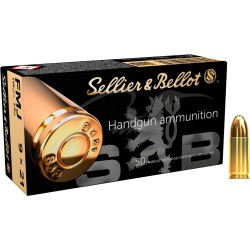 Патрон Sellier & Bellot FMJ 9мм (9х21) 8,0г/MS/50шт/уп/1000шт/кор