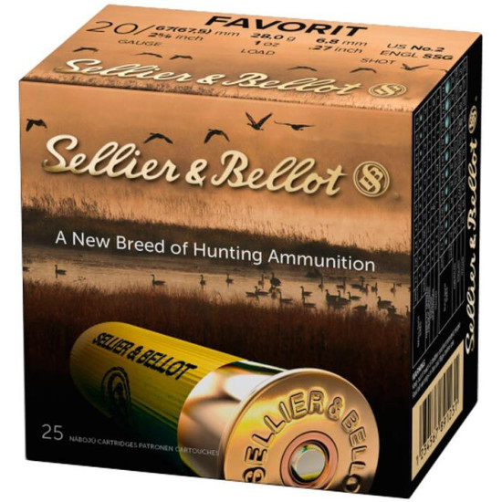 Патрон Sellier & Bellot SB FAVORIT 20/67.5 28g/6.83 mm/Felt
