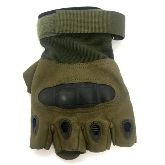 Тактичні рукавички без пальців LeRoy Combat, р. M, олива