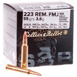Патроны Sellier&Bellot .223Rem FMJ 3,6g