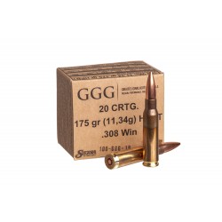 Патрон нарезной GGG кал.308Win HPBT 175gr, 11.33 г