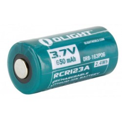 Аккум. батарея Olight RCR 123 Li-ion 650 mAh 3.7V