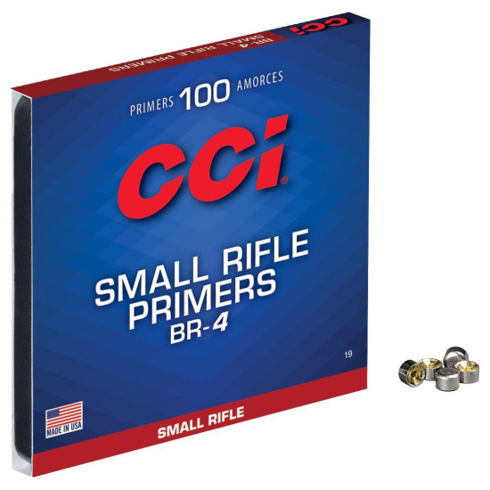 Капсюль CCI BR4 Small Rifle Primer, 100 шт/50 уп (223 Rem, 308 Palma, 6.5 Creedmoor Palma)