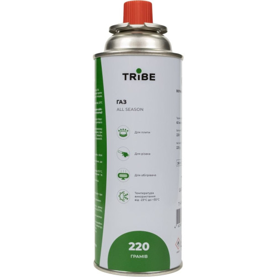 Газовий картридж Tribe цанговий, 220 г, T-HF-0006