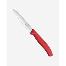 Нож кухонный Victorinox SwissClassic 6.7731, 10 см, серейторное лезвие, красный
