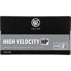Набій нарізний RWS High Velocity Hollow Point, кал. 22 LR, 40 gr (2,6 г), 385 м/с