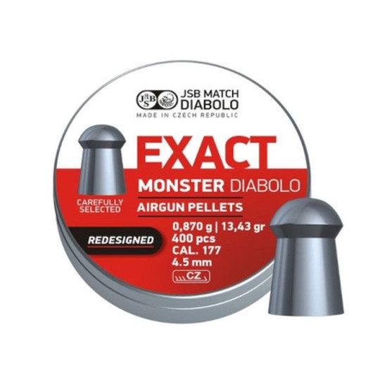Кулі пневматичні JSB Diabolo Exact Monster Redesigned кал. 4,52 мм, 0,87 г (400 шт/уп)