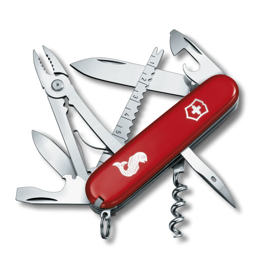 Ніж Victorinox Swiss Army Angler 1.3653.72, червоний
