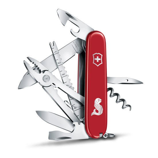 Ніж Victorinox Swiss Army Angler 1.3653.72, червоний