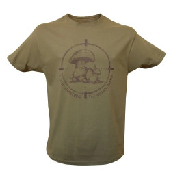 Футболка грибника Acropolis ФГ-3х «I am hunting for mushrooms», хакі, р. XXL