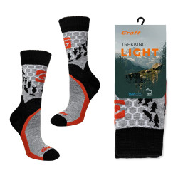 Носки Trekking Light, коричнево-оливковый, р. 43-46