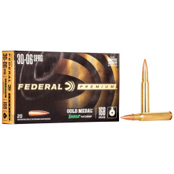 Патрон нарезной Federal Gold Medal 30-06, пуля Sierra MatchKing BTHP, 168 gr (10,89 г), 20 шт/уп