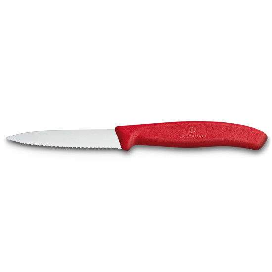 Ніж кухонний Victorinox SwissClassic 6.7631, 8 см, серейторне лезо, червоний
