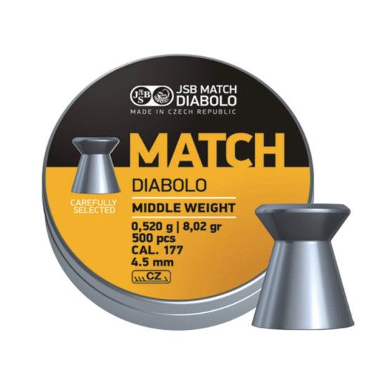 Кулі пневматичні JSB Match Diabolo для гвинтівки кал. 4,51 мм, 0,520 г (500 шт/уп)