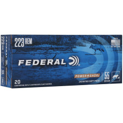 Патрон нарезной Federal Power Shok 223 Rem, пуля SP, 55 gr (3,56 г)