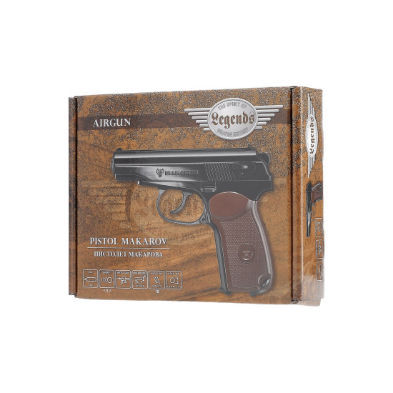 Пістолет пневматичний Umarex Legends Makarov, кал. 4,5 мм
