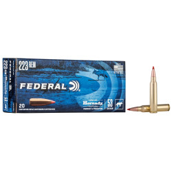 Патрон нарезной Federal Varmint & Predator 223 Rem, пуля Hornady V-Max, 53 gr (3,43 г)