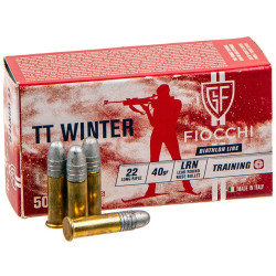 Патрон нарезной Fiocchi TT Winter 22LR, пуля LRN, 40 gr (2,59 г), 325 м/с, 50 шт