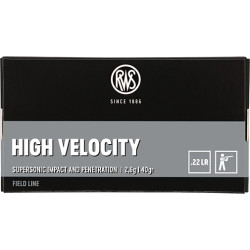 Набій нарізний RWS High Velocity 22 LR, 40 gr (2,6 г), 385 м/с, 50 шт/уп