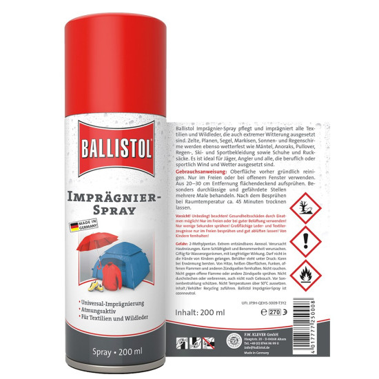 Засіб для просочення Ballistol Pluvonin, водовідштовхувальний, 200 мл