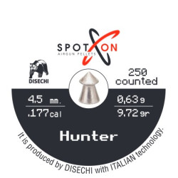 Кулі пневматичні Spoton Hunter, 250 шт, 4,5 мм, 0,63 г