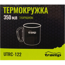 Термокружка Tramp с карабином, 350 мл, UTRC-122, олива
