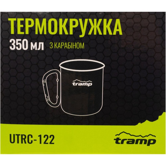 Термокружка Tramp с карабином, 350 мл, UTRC-122, олива