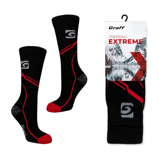 Шкарпетки Trekking Extreme зимові, чорний/червоний, р. 39-42