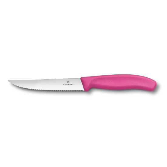 Нож кухонный Victorinox SwissClassic для пиццы, серейторное лезвие, розовый
