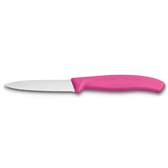Ніж кухонний Victorinox SwissClassic 8 см, хвилясте лезо, рожевий (6.7636.L.115)