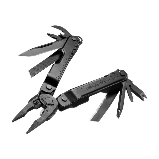 Мультиинструмент Leatherman Super Tool 300M Black, нейлоновый чехол Molle (чёрный), sight adjuster