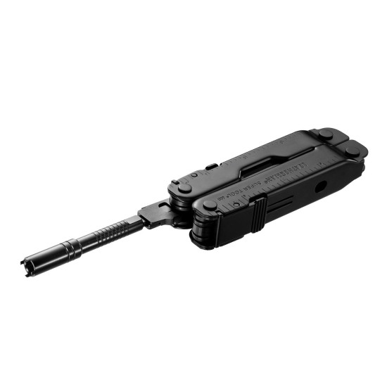 Мультиинструмент Leatherman Super Tool 300M Black, нейлоновый чехол Molle (чёрный), sight adjuster
