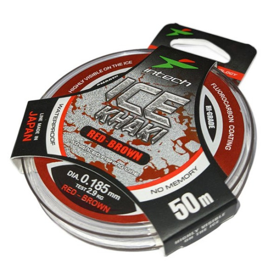 Волосінь зимова INTECH ISE KHAKI Red-brown, діаметр 0,148 мм, 50 м