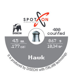 Кулі пневматичні Spoton Hawk кал. 4,5 мм, 0,67 г (400 шт.)