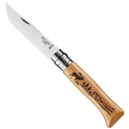 Ніж Opinel №8 VRI Elk, дуб, натуральний