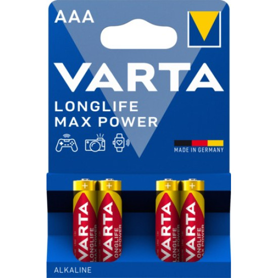 Батарейка лужна AAA/LR03 VARTA Longlife Max Power