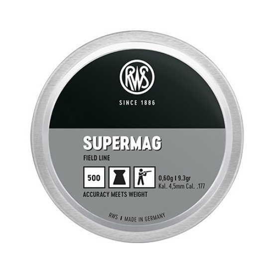 Кулі пневматичні RWS Supermag кал. 4,5 мм, 0,6 г