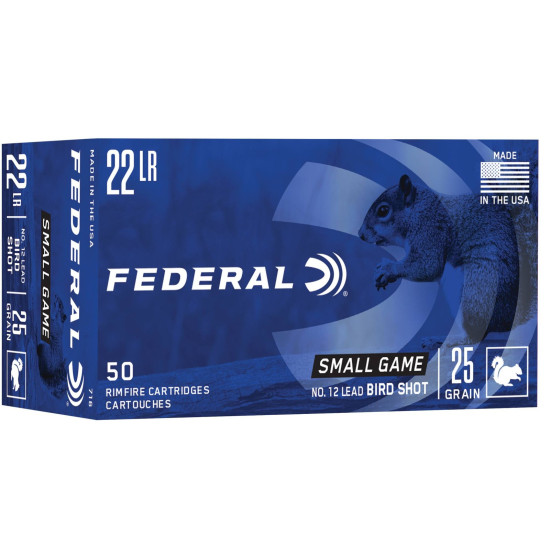 Патрон нарезной Federal Game Shok 22LR, Bird Shot (№12), 25 gr (1,62 г), 305 м/с, 50 шт/уп
