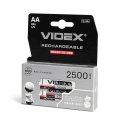 Аккумулятор VIDEX AA HR6, 2500 mAh